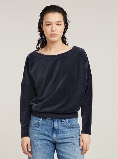 Batwing Velvet Loose Sweater